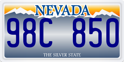 NV license plate 98C850