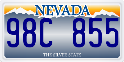 NV license plate 98C855