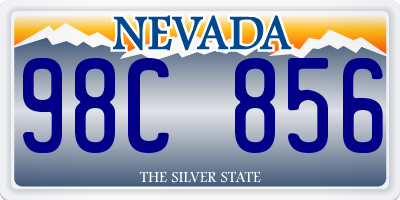 NV license plate 98C856