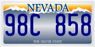 NV license plate 98C858