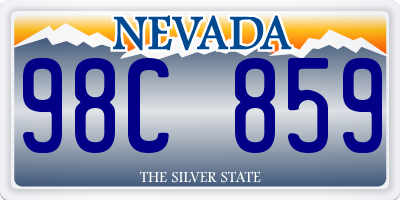 NV license plate 98C859