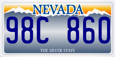 NV license plate 98C860