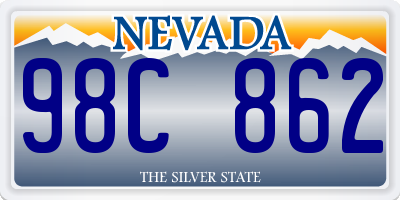 NV license plate 98C862
