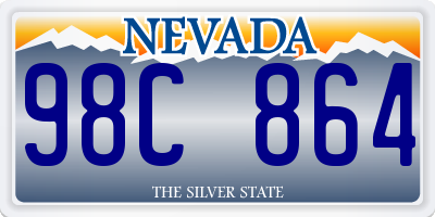 NV license plate 98C864