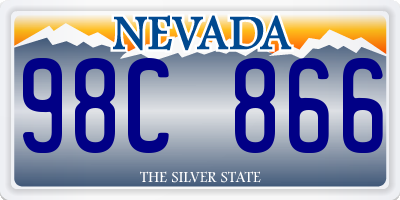 NV license plate 98C866