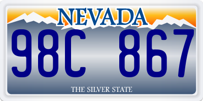 NV license plate 98C867