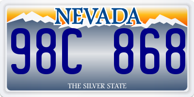 NV license plate 98C868