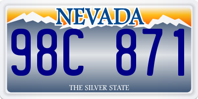 NV license plate 98C871