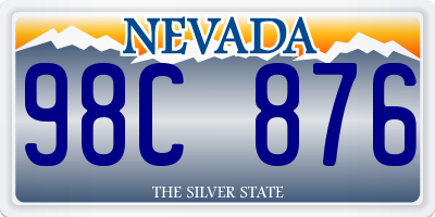 NV license plate 98C876