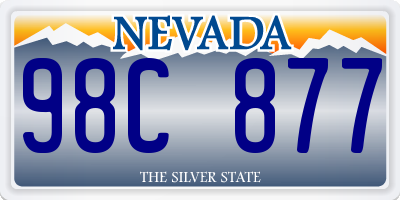 NV license plate 98C877