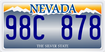 NV license plate 98C878