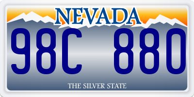 NV license plate 98C880