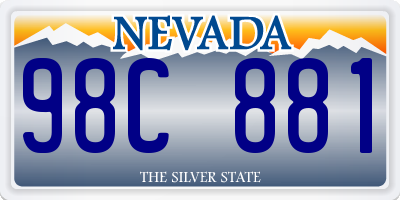 NV license plate 98C881