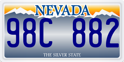 NV license plate 98C882