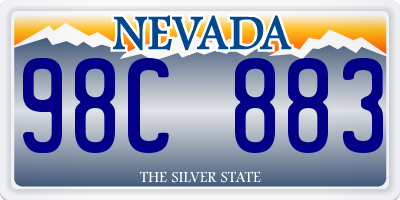 NV license plate 98C883