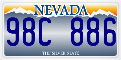 NV license plate 98C886