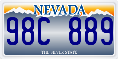 NV license plate 98C889