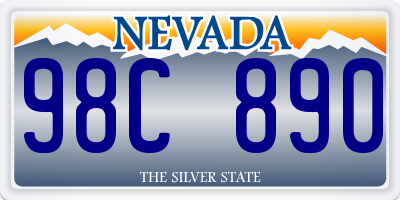 NV license plate 98C890