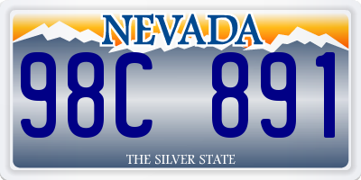 NV license plate 98C891