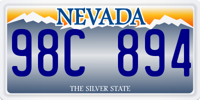 NV license plate 98C894