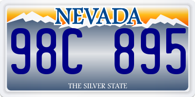 NV license plate 98C895