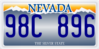 NV license plate 98C896