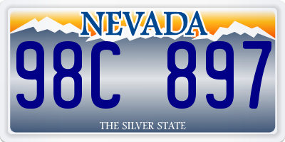 NV license plate 98C897