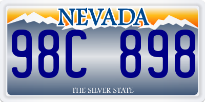 NV license plate 98C898