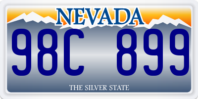NV license plate 98C899
