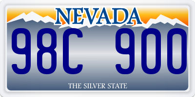 NV license plate 98C900