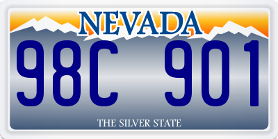 NV license plate 98C901