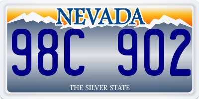 NV license plate 98C902