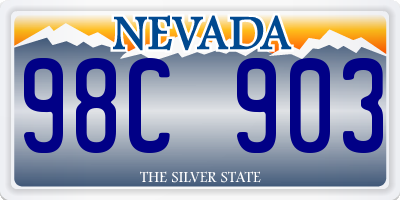 NV license plate 98C903