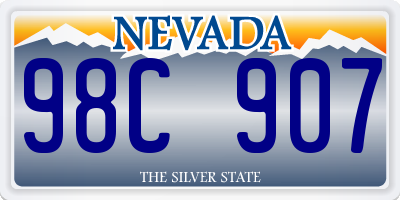 NV license plate 98C907