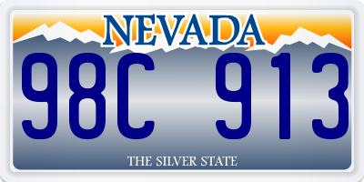 NV license plate 98C913