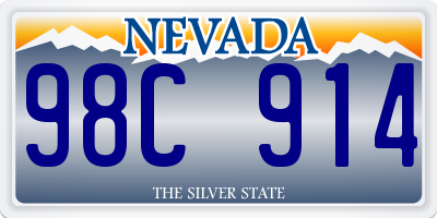 NV license plate 98C914