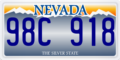 NV license plate 98C918