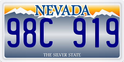 NV license plate 98C919