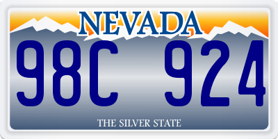 NV license plate 98C924