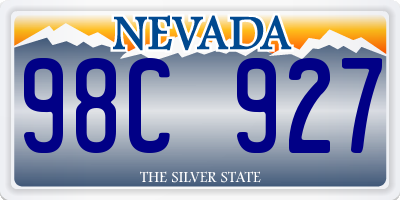 NV license plate 98C927