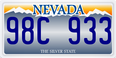 NV license plate 98C933