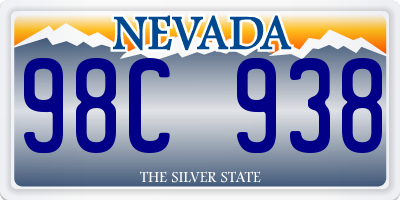 NV license plate 98C938