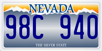 NV license plate 98C940