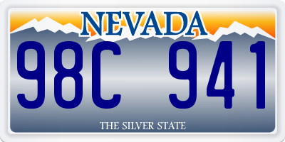 NV license plate 98C941