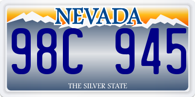 NV license plate 98C945