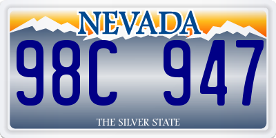 NV license plate 98C947
