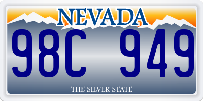 NV license plate 98C949