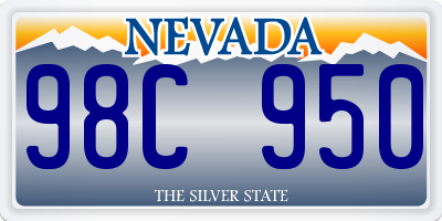 NV license plate 98C950