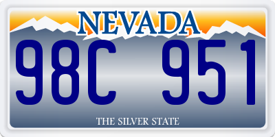 NV license plate 98C951
