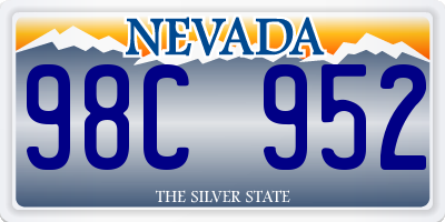 NV license plate 98C952